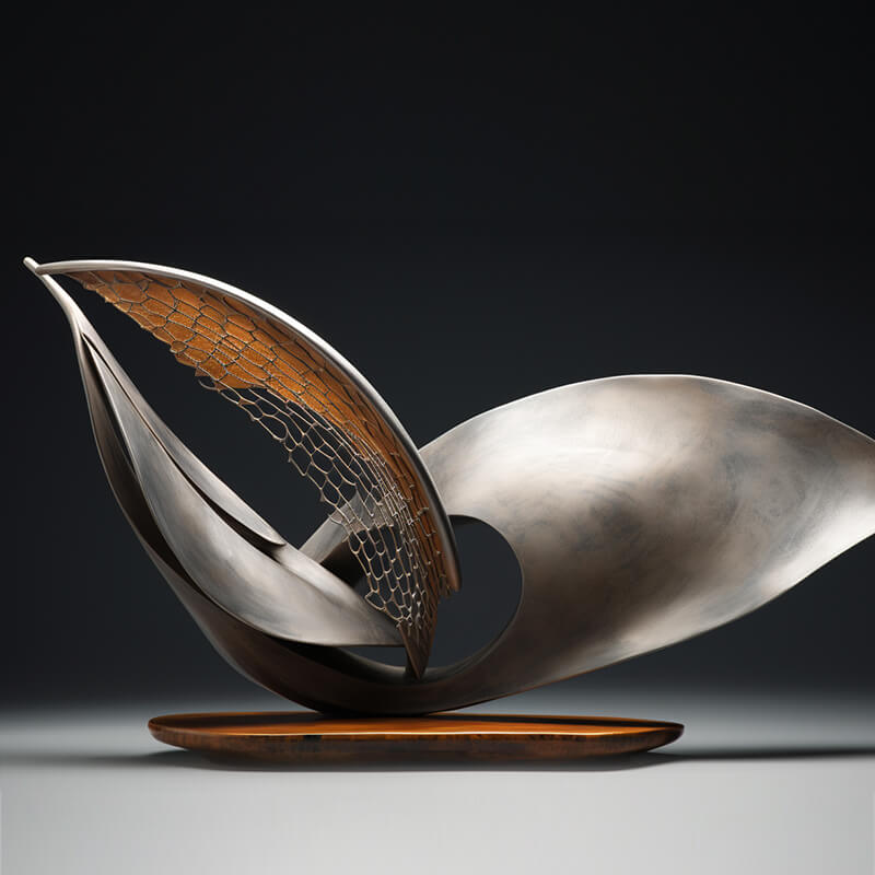 adorno de escultura de acero