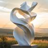 Escultura Urbana De Acero Inoxidable Voile Blanco