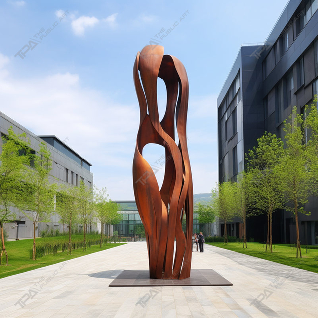 Escultura de acero corten para decoración urbana