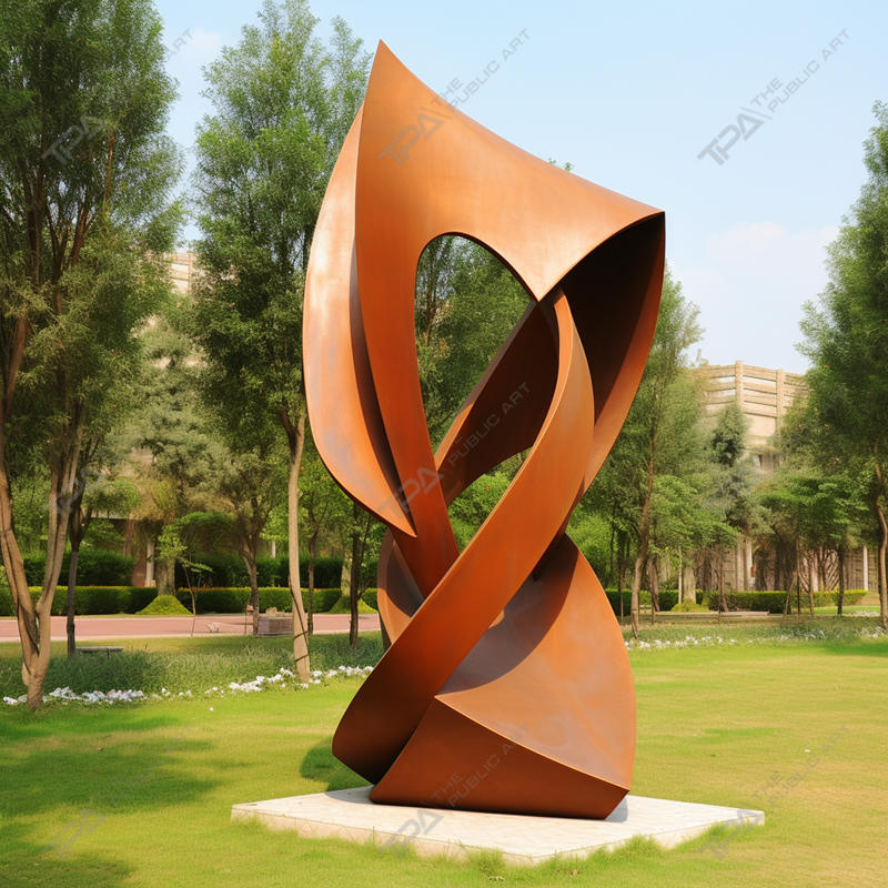 Escultura de acero corten para decoración urbana