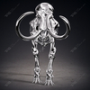 Escultura de esqueleto de elefante de acero inoxidable
