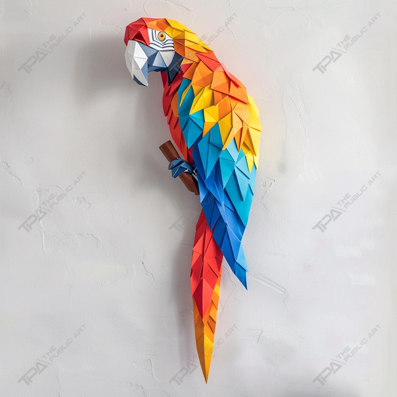 Origami Animal Escultura Loro