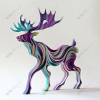 Diseño de listones Escultura animal Ciervo