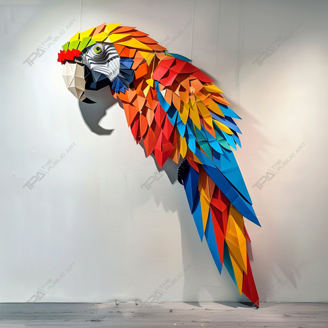 Origami Animal Escultura Loro