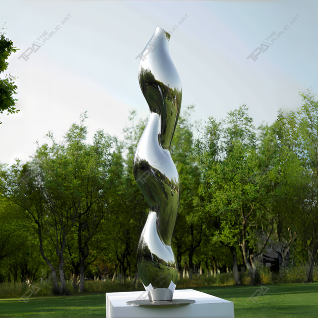 Canto de escultura grande de acero inoxidable para exteriores
