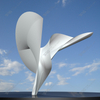 Escultura de acero inoxidable Llovizna con el viento