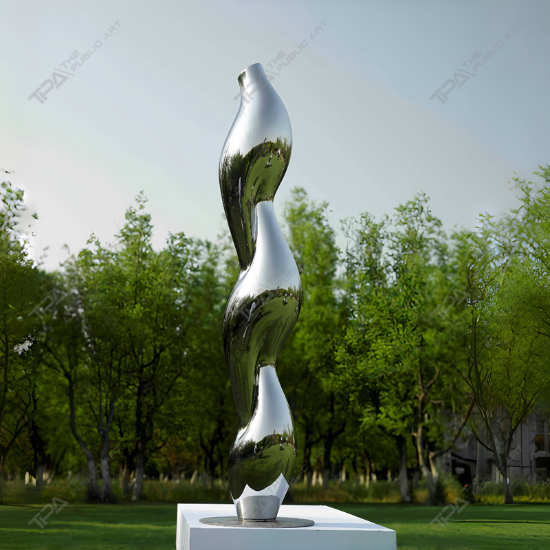 Canto de escultura grande de acero inoxidable para exteriores
