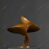 Escultura de bronce volando como un cisne asustado