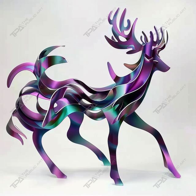 Diseño de listones Escultura animal Ciervo