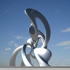 Escultura de acero inoxidable Flores como un sueño