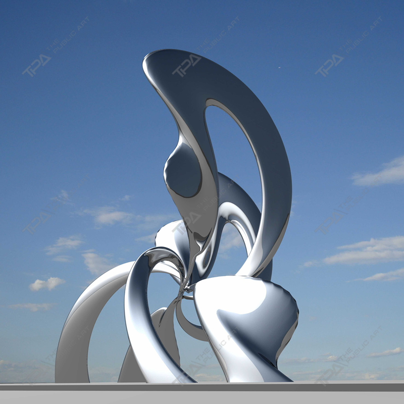 Escultura de acero inoxidable Flores como un sueño